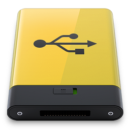 Yellow USB Icon 256x256 png